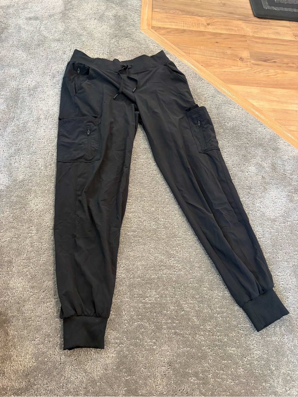 Black Cargo Jogger Pants